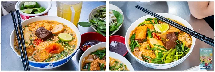 Bún Riêu Cô Yến의 바싹한 튀김 두부